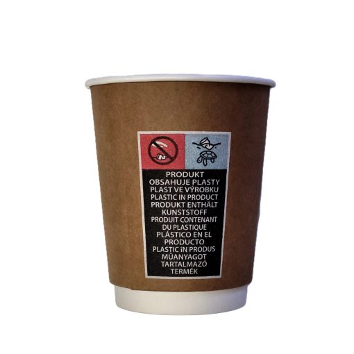 Papír pohár 250 ml DUPLAFALÚ kraft
