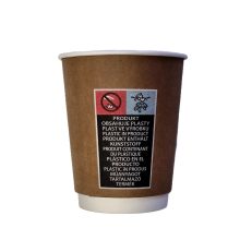 Papír pohár 300 ml DUPLAFALÚ kraft