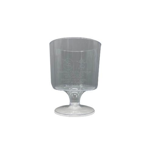 Műanyag boros talpas pohár 170 ml