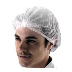 Csíkba összehúzott hajháló fehér