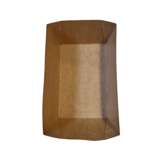 Csónak tálca barna eco kraft 400 ml