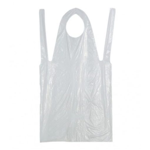 Fólia kötény, PE, fehér 80x125 cm 100 db/csomag