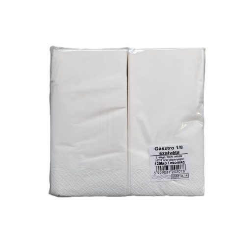 Szalvéta Gasztro 125 1/8 hajt 32x33cm-100% tiszta cell.