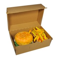Hamburgeres karton doboz elválasztóval 19x13x11 cm