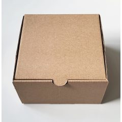 Hamburger kartondoboz kraft barna 145x145x95 mm