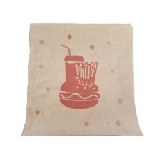 Hamburger tasak barna 1 színnel nyomott