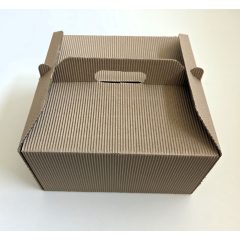 Külső hullámos füles torta doboz 25x25x14 cm