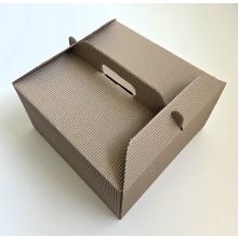 Külső hullámos füles torta doboz 25x25x14 cm