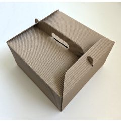Külső hullámos füles torta doboz 28x28x16 cm