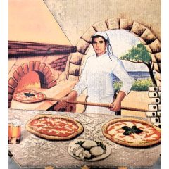 Pizza doboz 32x32x3 cm Bandana barna