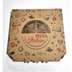 Pizza doboz 32x32x3 cm barna "Pizza Italian"