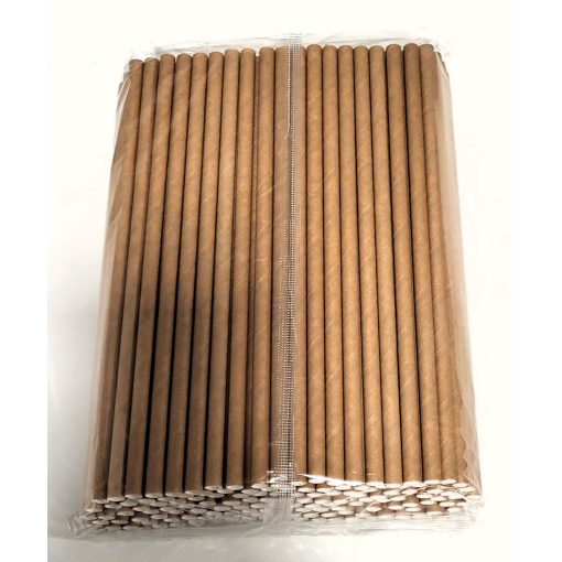 Papír kraft szívószál 8x230 mm 