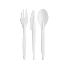 Műanyag újrahasználható villa fehér