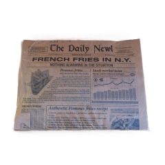 Street food papír barna újság mintás 30x22 cm