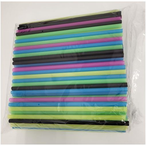 Szívószál szines 8x230 mm újrahasználható 500 db/csomag