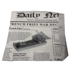 Újság mintás papír tasak