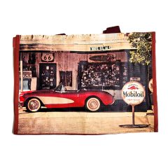 Táska RETRO autó szőtt