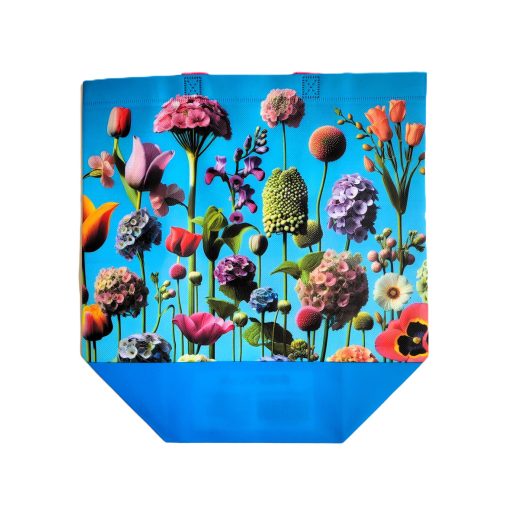 Táska Non-Woven Laminált FLOWERS 37x18x30 cm